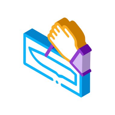 El yapımı Bıçak Simgesi Vektörü. Isome El Yapımı Bıçak işareti. renk izole edilmiş sembol çizimi