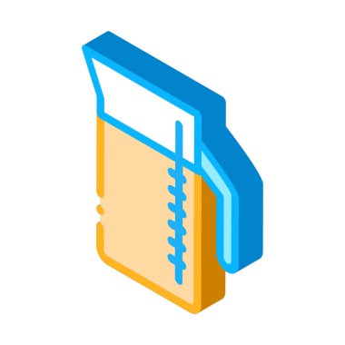 Ölçme Kabı Simgesi Vektörü. Isometric Ölçme Kabı işareti. renk izole edilmiş sembol çizimi