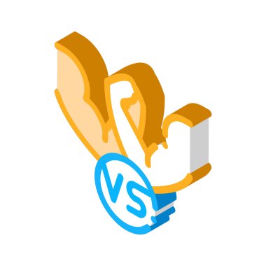 Bilek Güreşi Simgesi Vektörü. Isome bilek güreşi tabelası. renk izole edilmiş sembol çizimi