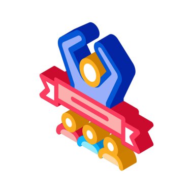 Savaş Kazanan Simge Vektörü. Isome Savaşı Kazanan işareti. renk izole edilmiş sembol çizimi