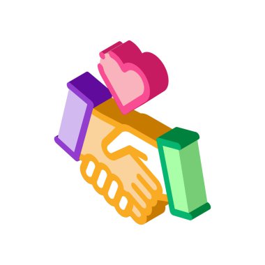 Güzel Tokalaşma Simgesi Vektörü. Isome Lovely el sıkışma işareti. renk izole edilmiş sembol çizimi