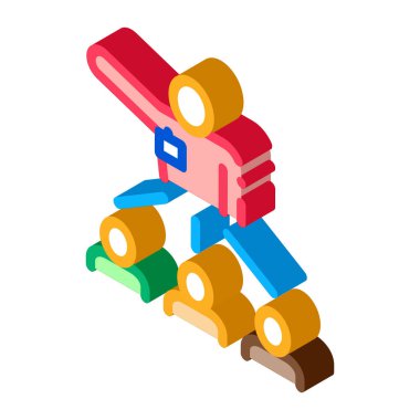 Halk Simgesi Vektörü Sözcüsü. Isometric Halk Sözcüsü İmza. Renklendirilmiş Sembol İllüstrasyonu