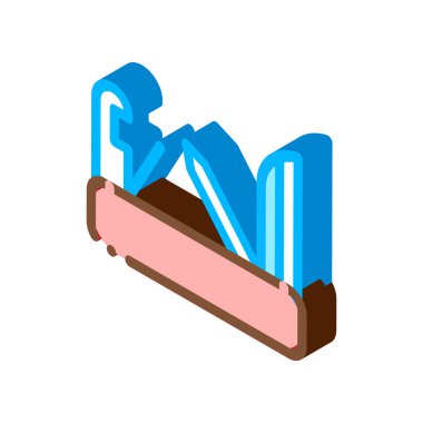 Jackknife Simge Vektörü. Isome Jack Bıçağı İşareti. Renklendirilmiş Sembol İllüstrasyonu
