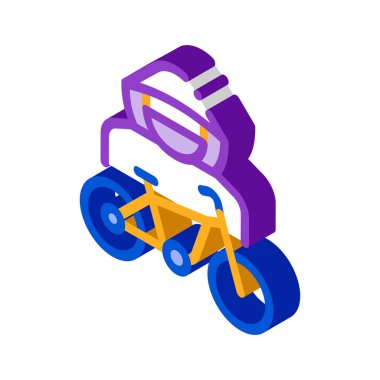 Bisiklet Hırsızlığı Simgesi Vektörü. Isome Motorsiklet Hırsızlığı Tabelası. Renklendirilmiş Sembol İllüstrasyonu