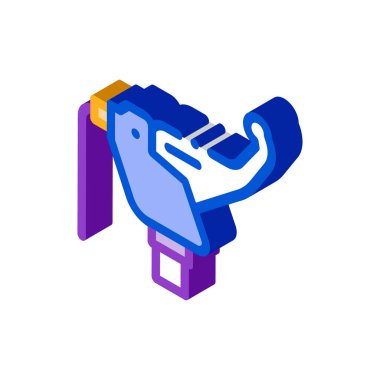 Bisiklet Ön Fren Simgesi Vektörü. Isometric Bisiklet Ön Fren İşareti. Renklendirilmiş Sembol İllüstrasyonu