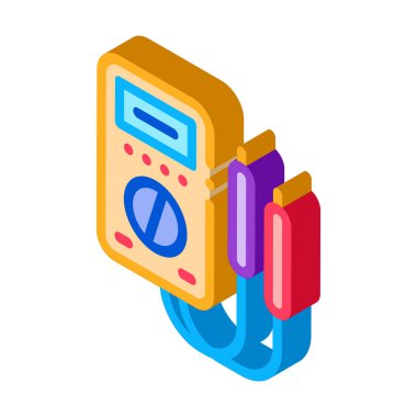 Elektrik kontrol paneli ikon vektörü. İzometrik elektrik kontrol paneli işareti. renk izole edilmiş sembol çizimi