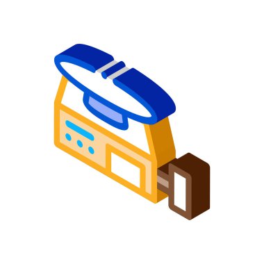 Çömlekçi tekerleği ikon vektörü. İzometrik çömlekçi tekerleği işareti. renk izole edilmiş sembol çizimi