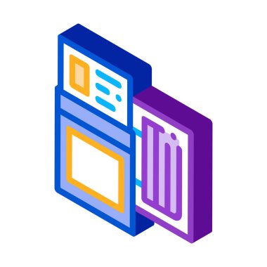 Lastik tanılama ikonu vektörü. İzometrik lastik tanılama işareti. renk izole edilmiş sembol çizimi