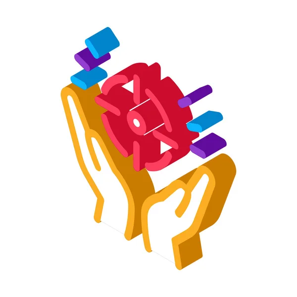 Exaltering av syfte isometrisk ikon vektor illustration — Stock vektor