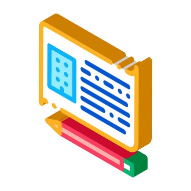 yazılı yapı bilgisi modeli izometrik vektör illüstrasyonu