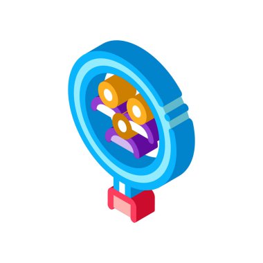 İnsanlar izometrik ikon vektör çizimlerini araştırıyorlar