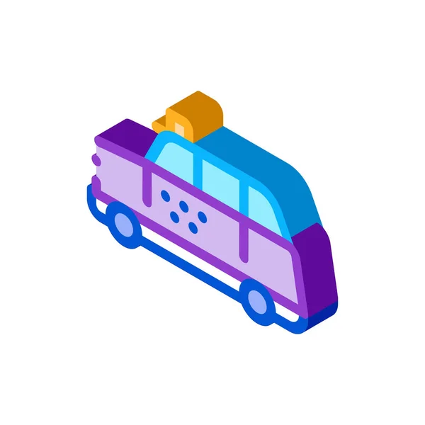 Buss taxi isometrisk ikon vektor illustration — Stock vektor