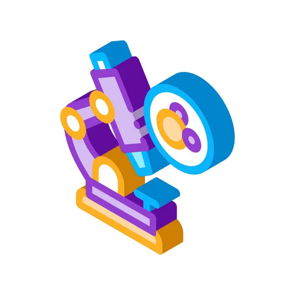 Microscope for medicine isometric icon vector illustration — Stock Vector