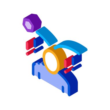 kişi başına eleştirinin çöküşü izometrik ikon vektör illüstrasyonu