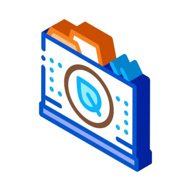 peyzaj bitkisi izometrik ikon vektör çizimi