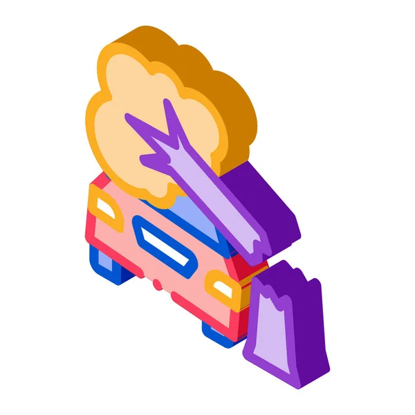 Car crashed into tree isometric icon vector illustration — Stock Illustration Car crashed into tree isometric icon vector illustration Royalty Free Stock Vectors