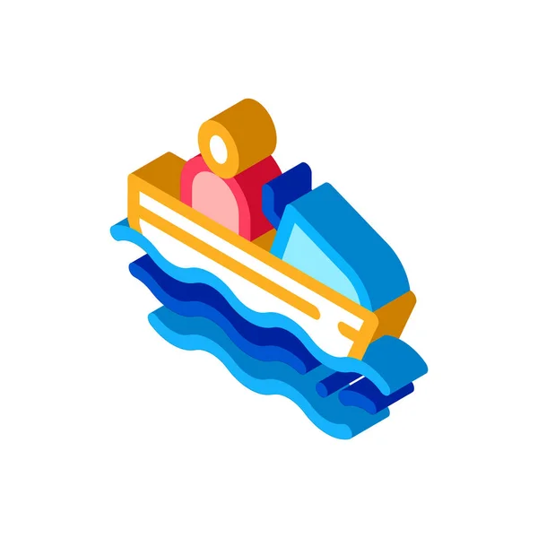 Isometrische Icon-Vektor-Illustration für Bootsfahrten — Stockvektor