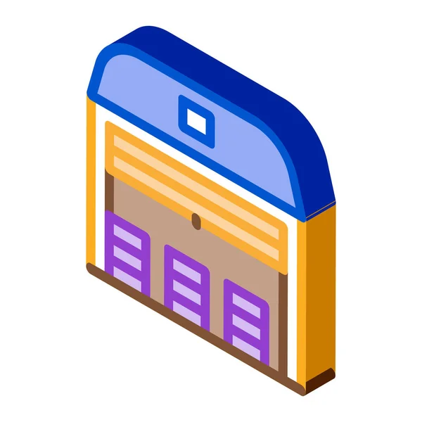 Storage Garage isometrisches Symbol Vektor Illustration — Stockvektor