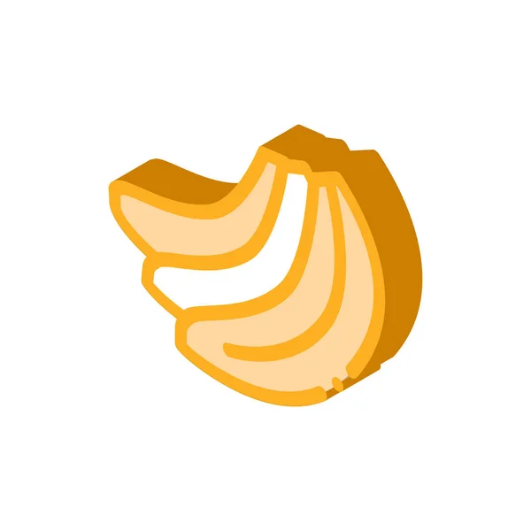Monte de bananas ilustração vetor ícone isométrico — Vetor de Stock
