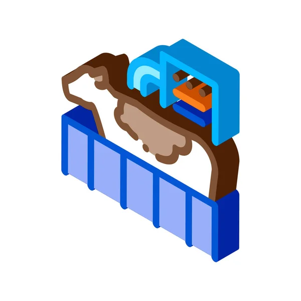 Verificação de vaca ícone isométrico vetor ilustração —  Vetores de Stock