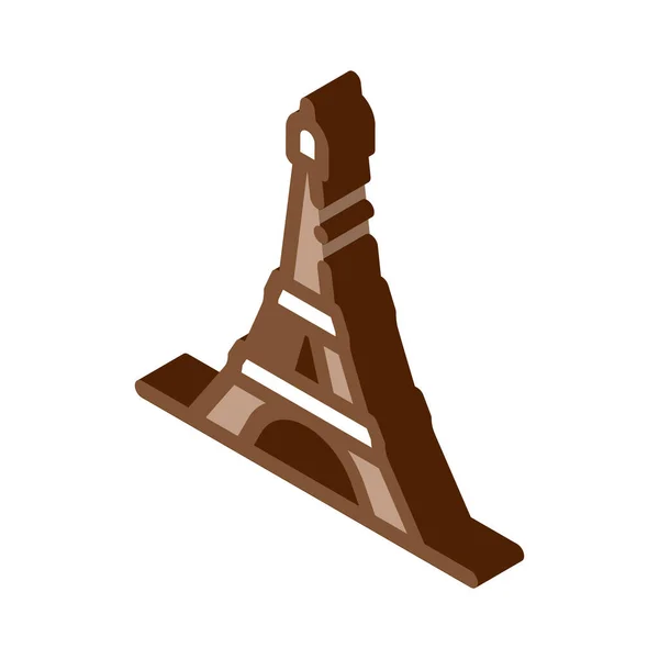 Eiffelturm isometrisches symbol vektor illustration — Stockvektor