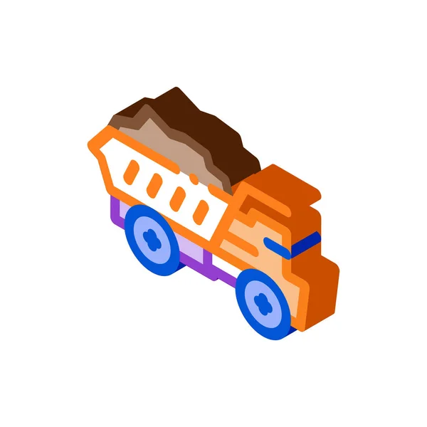 Мотор вантажівка ізометрична іконка Векторна ілюстрація — стоковий вектор