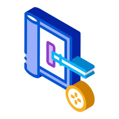 Halı izometrik ikon vektör çiziminin eksiksiz temizlenmesi