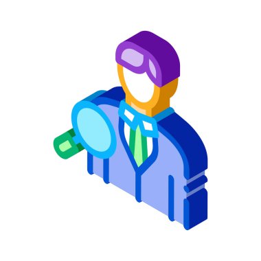 iş başvurusu çalışanı izometrik ikon vektör illüstrasyonuName