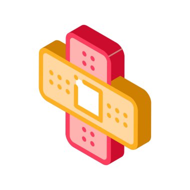 Tıbbi iyileştirme alçı izometrik ikon vektör çizimi