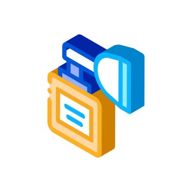 tıbbi inhaler izometrik ikon vektör çizimi