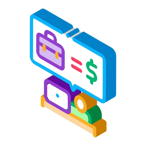 Realtor services for money isometric icon vector illustration — Stock Vector