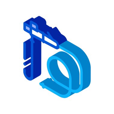 bağırsak tanısı tüpü izometrik ikon vektör çizimi