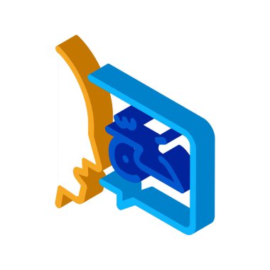 Müslüman düşüncesi izometrik ikon vektör çizimi