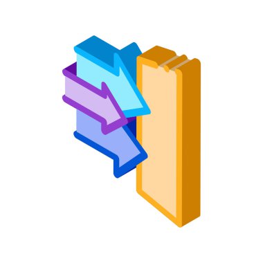 ses kapı izometrik ikon vektör illüstrasyonundan geliyor