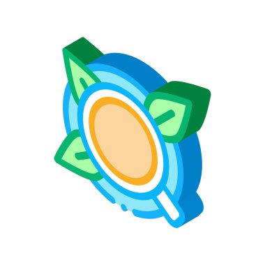 Üst görünümü izometrik ikon çizimi olan çay fincanı