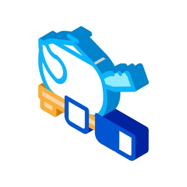 fincan izometrik ikon vektör illüstrasyonlu çaydanlık