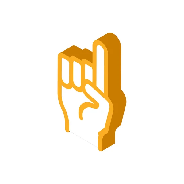 Finger pointing up isometric icon vector illustration — Stock Vector