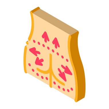 smoothing ass and back isometric icon vector illustration