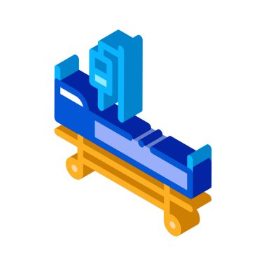 tıbbi mobil tekerlekli sandalye izometrik ikon vektör çizimi