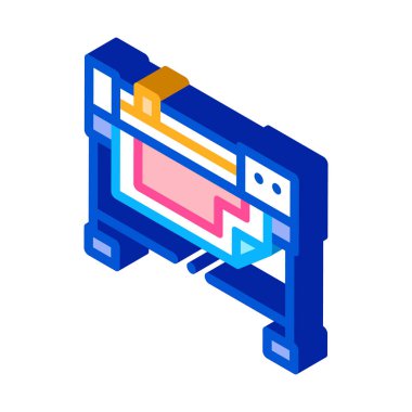 Çalışma simgesi vektör taslağı çizimi için yazıcı