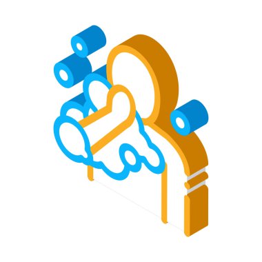 Duş izometrik ikon vektör çizimi alınıyor