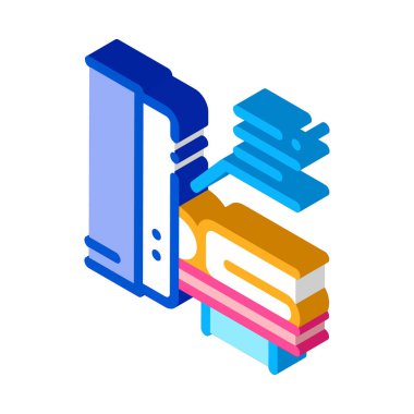 İnsan vücut taraması x-ışını izometrik ikon vektör çizimi