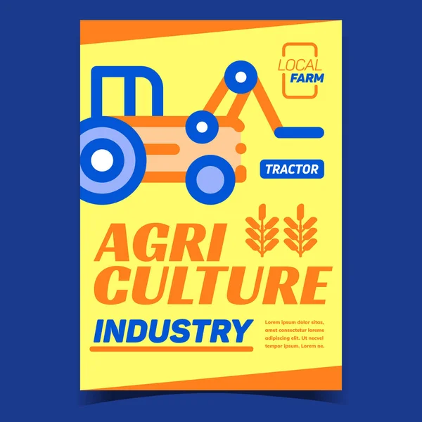 Industrie agricole Bannière promotionnelle créative vecteur — Image vectorielle