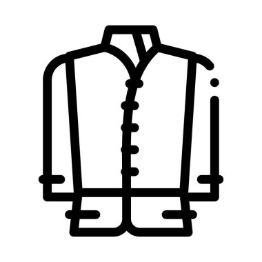 Bir çeşit ulusal erkek kostüm ikonu vektörü. Ulusal erkek kostüm tabelası gibi. izole edilmiş sınır sembolü çizimi