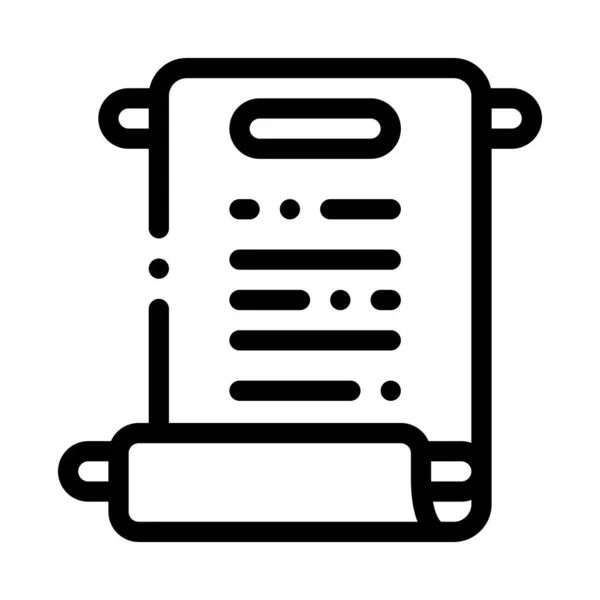 Прокрутка Вектора Значка Паперу Прокрутка Паперового Знаку Ізольована Символьна Ілюстрація — стоковий вектор