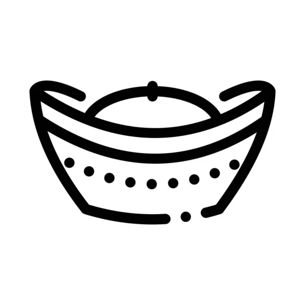 Капелюх Верхнім Закрученим Іконовим Вектором Капелюх Верхнім Скрученим Знаком Ізольована — стоковий вектор
