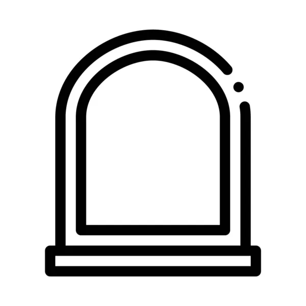Arcuate Window Icon Vector Arcuate Window Sign Isolated Contour Symbol — Stock Vector