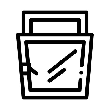 Havalandırma penceresi simgesi vektör taslağı çizimi için açık