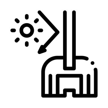 Güneş camı ikon vektörü. Güneş camı tabelası. izole edilmiş sınır sembolü çizimi