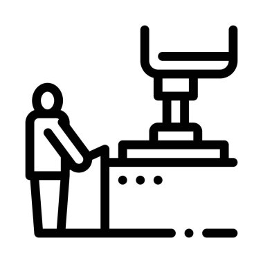 Cam ikon vektörü oluşturuyor. Cam tabelası. izole edilmiş sınır sembolü çizimi